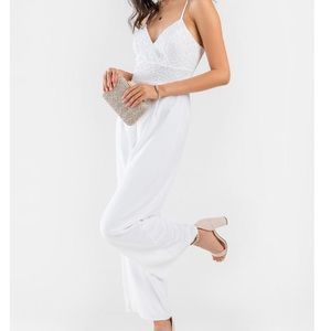 SOLD ON FACEBOOK NWOT Korinne Lace Jumpsuit